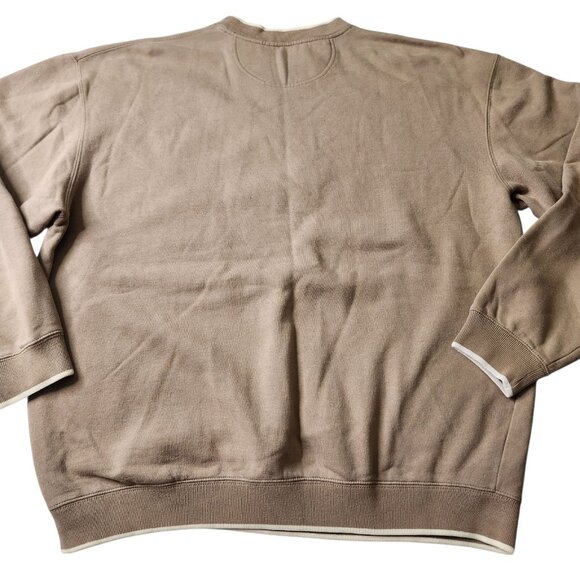 Vintage Embroidery Graphic Nature Fishing Fall Pullover Sweatshirt Tan Size XL - Picture 4 of 8